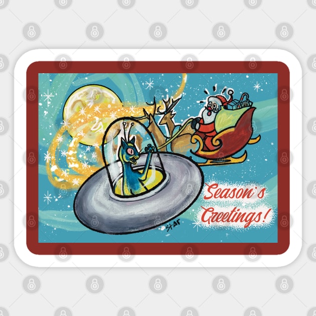 Zap Cat Christmas: Season’s Greetings Sticker by starwilliams